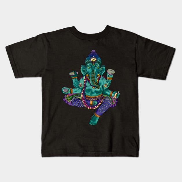 Ganesh 2 Kids T-Shirt by Soth Studio